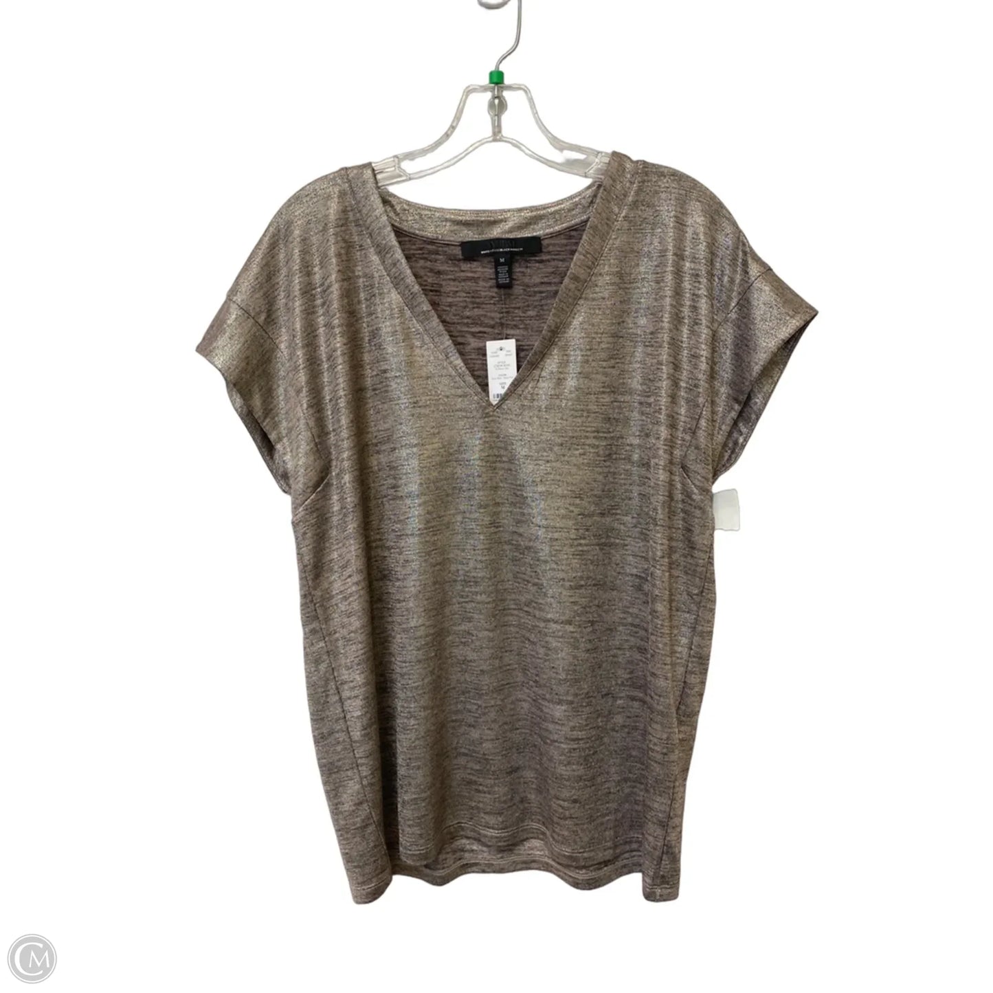 Top Short Sleeve By White House Black Market In Grey, Size: M
