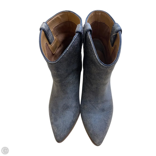Boots Ankle Heels By Frye And Co In Grey, Size: 6.5