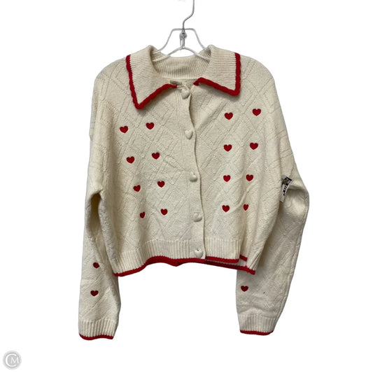 Sweater By Clothes Mentor In White, Size: L