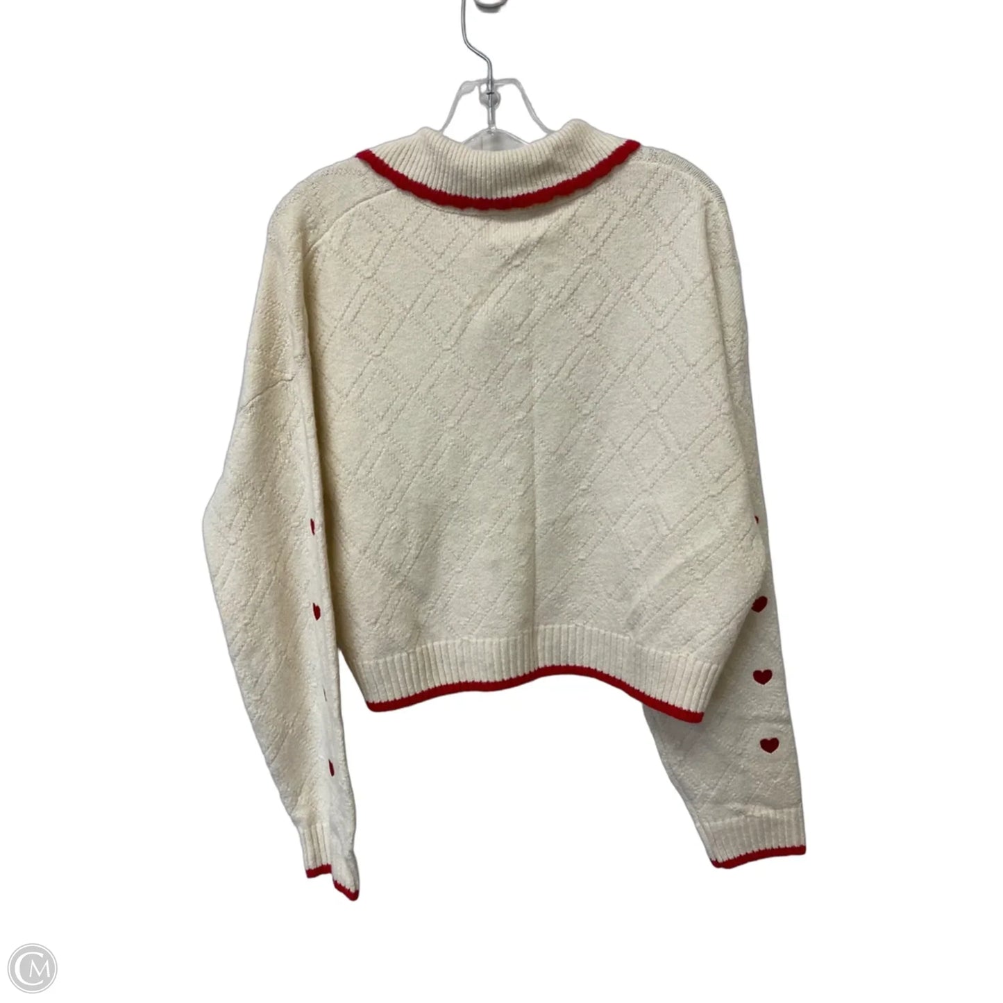 Sweater By Clothes Mentor In White, Size: L