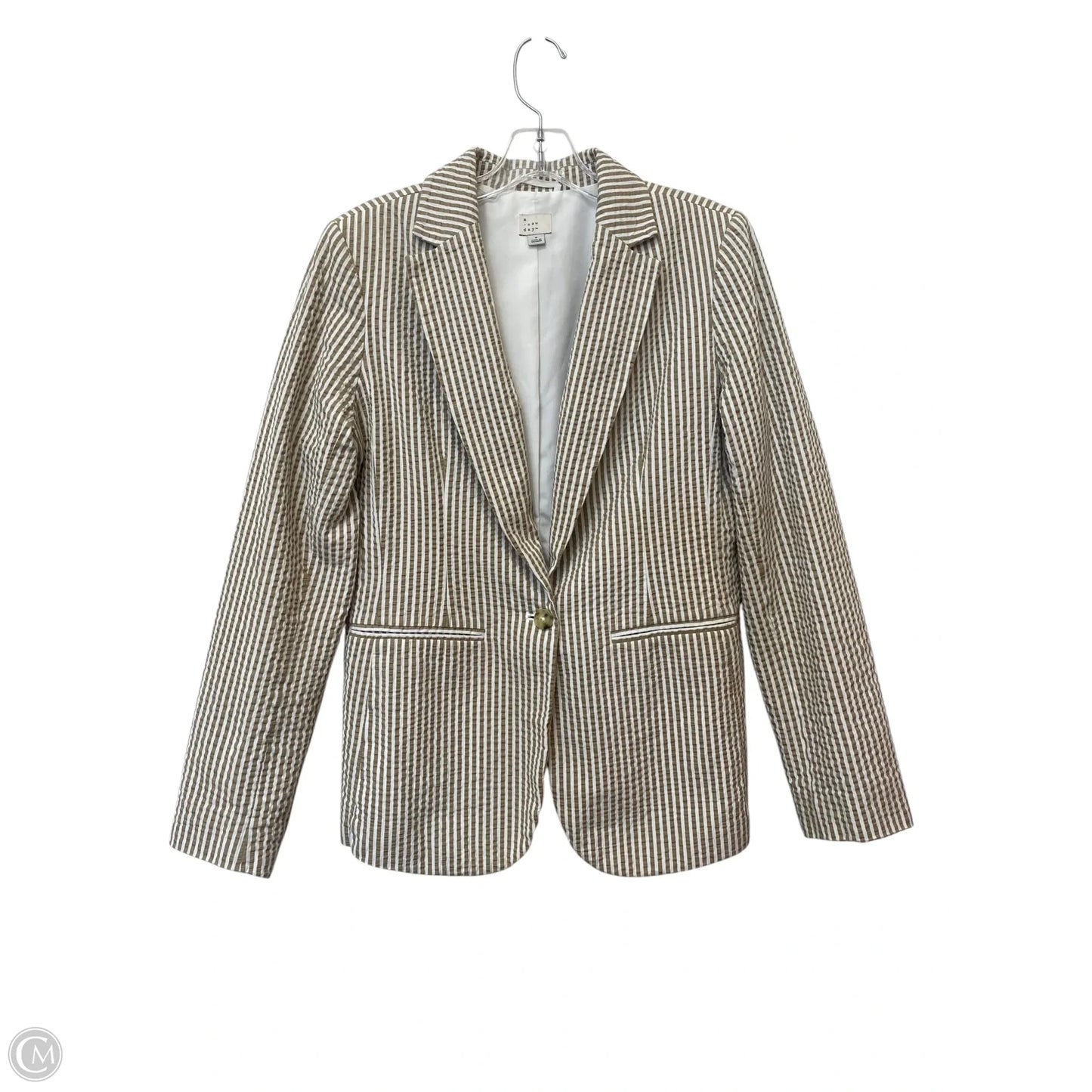 Blazer By A New Day In Striped Pattern, Size: 8