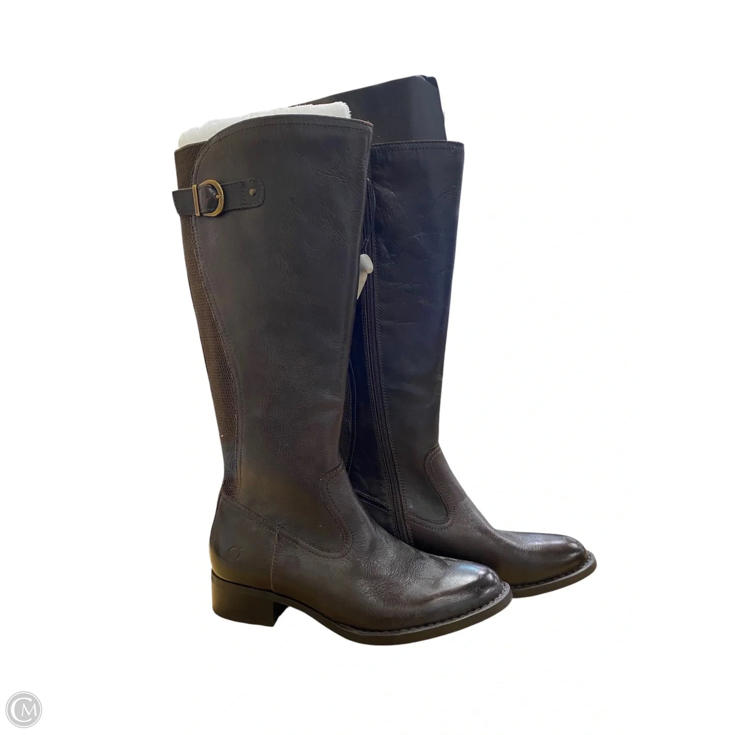 Boots Leather By Born In Brown, Size: 9