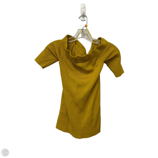 Top Short Sleeve By Anthropologie In Yellow, Size: S