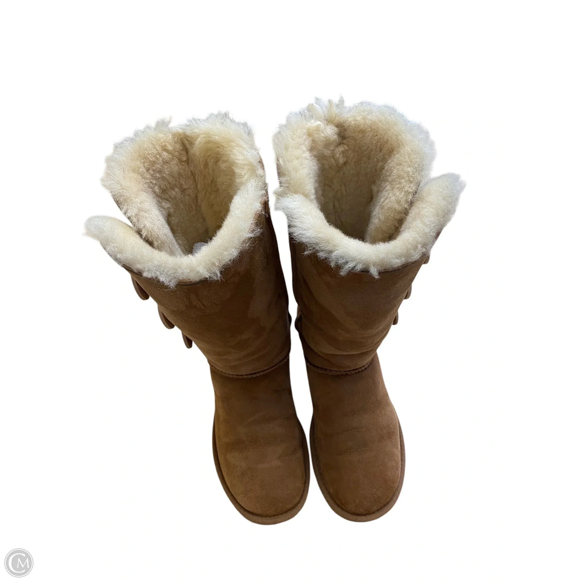 Boots Designer By Ugg In Brown, Size: 6