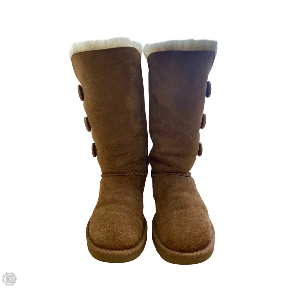 Boots Designer By Ugg In Brown, Size: 6