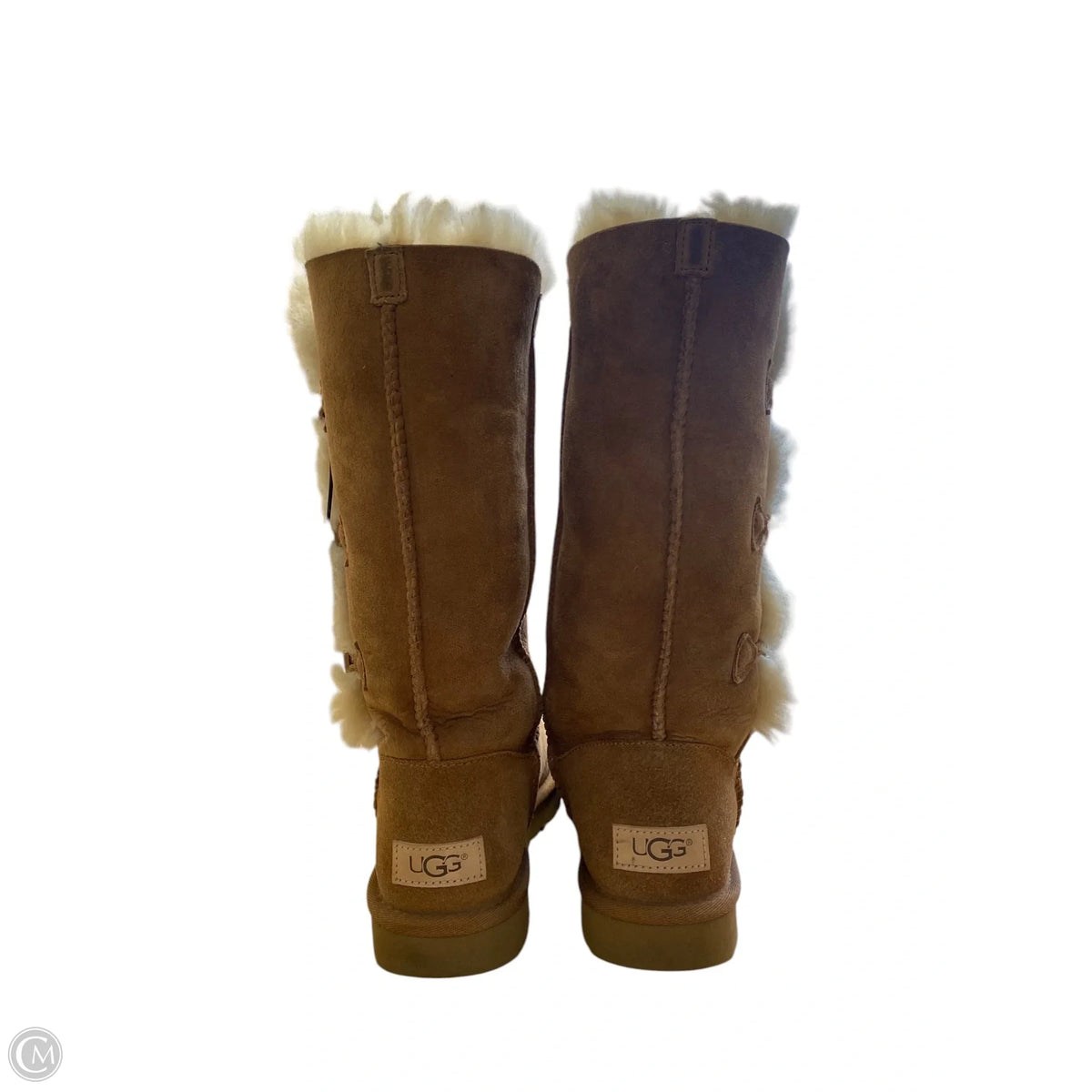 Boots Designer By Ugg In Brown, Size: 6