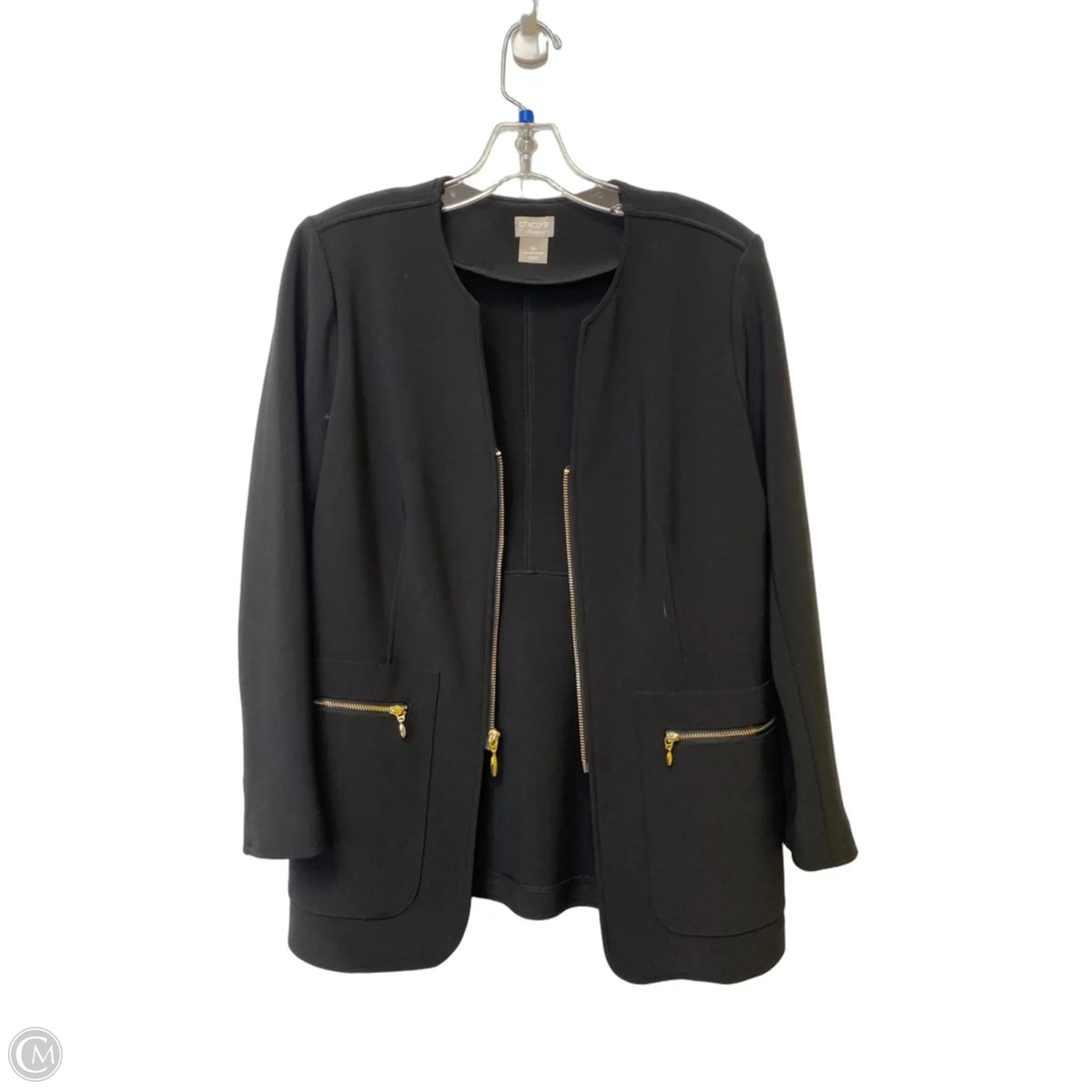 Jacket Other By Chicos In Black, Size: Sp
