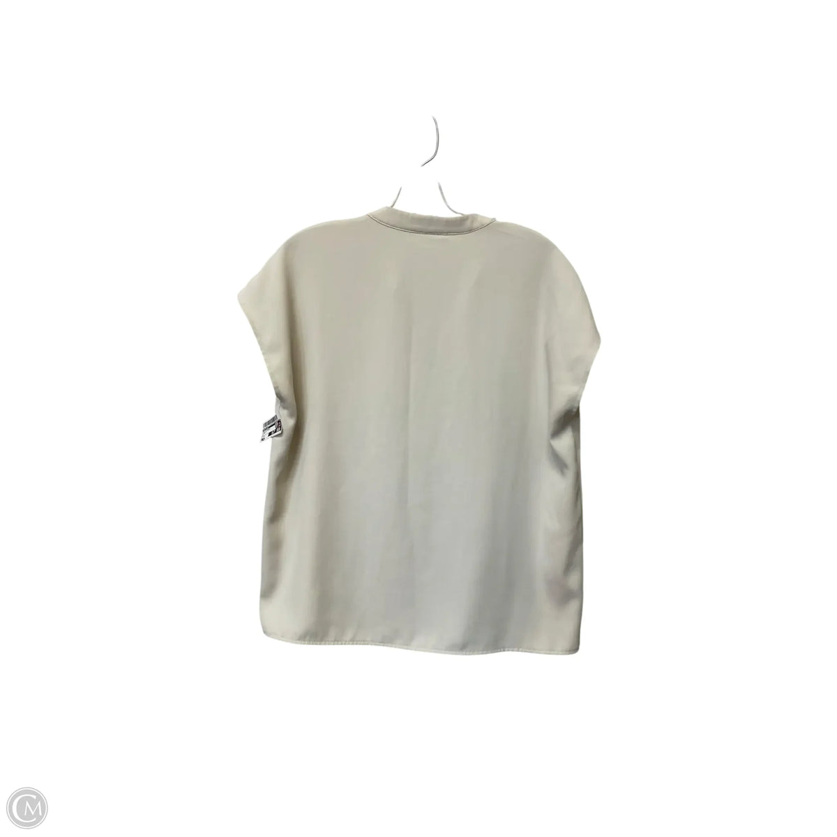 Top Short Sleeve Basic By Melloday In Cream, Size: M