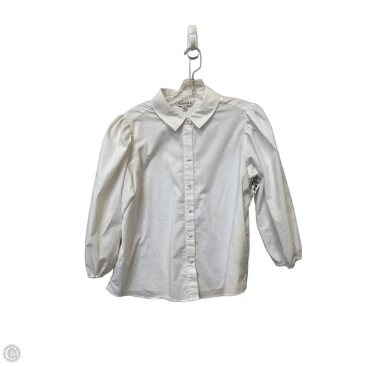 Top Long Sleeve Basic By Nanette Lepore In White, Size: M