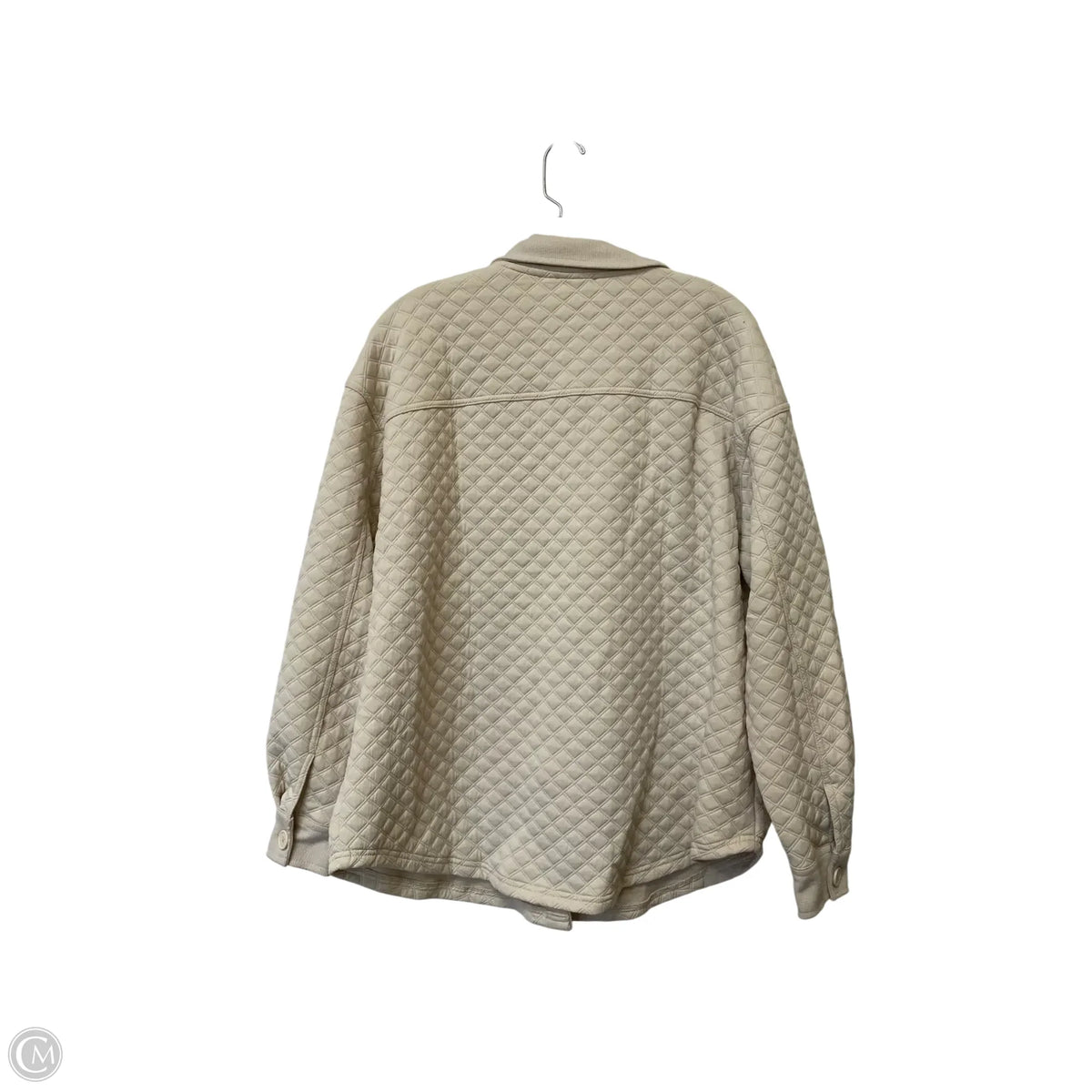 Jacket Shirt By Wonderly In Beige, Size: L
