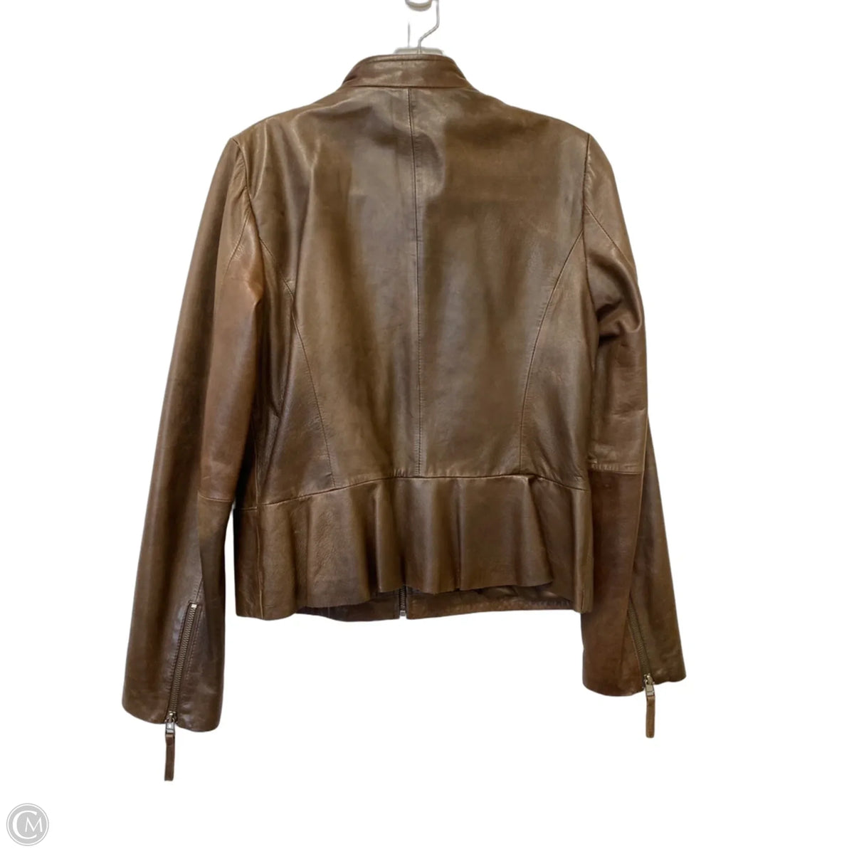 Jacket Leather By Antonio Melani In Brown, Size: M