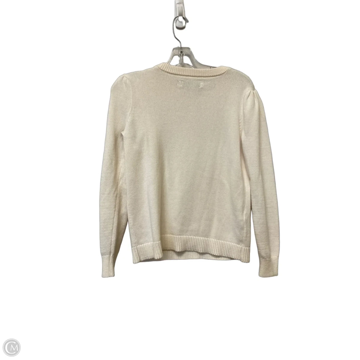 Top Long Sleeve By Loft In White, Size: S