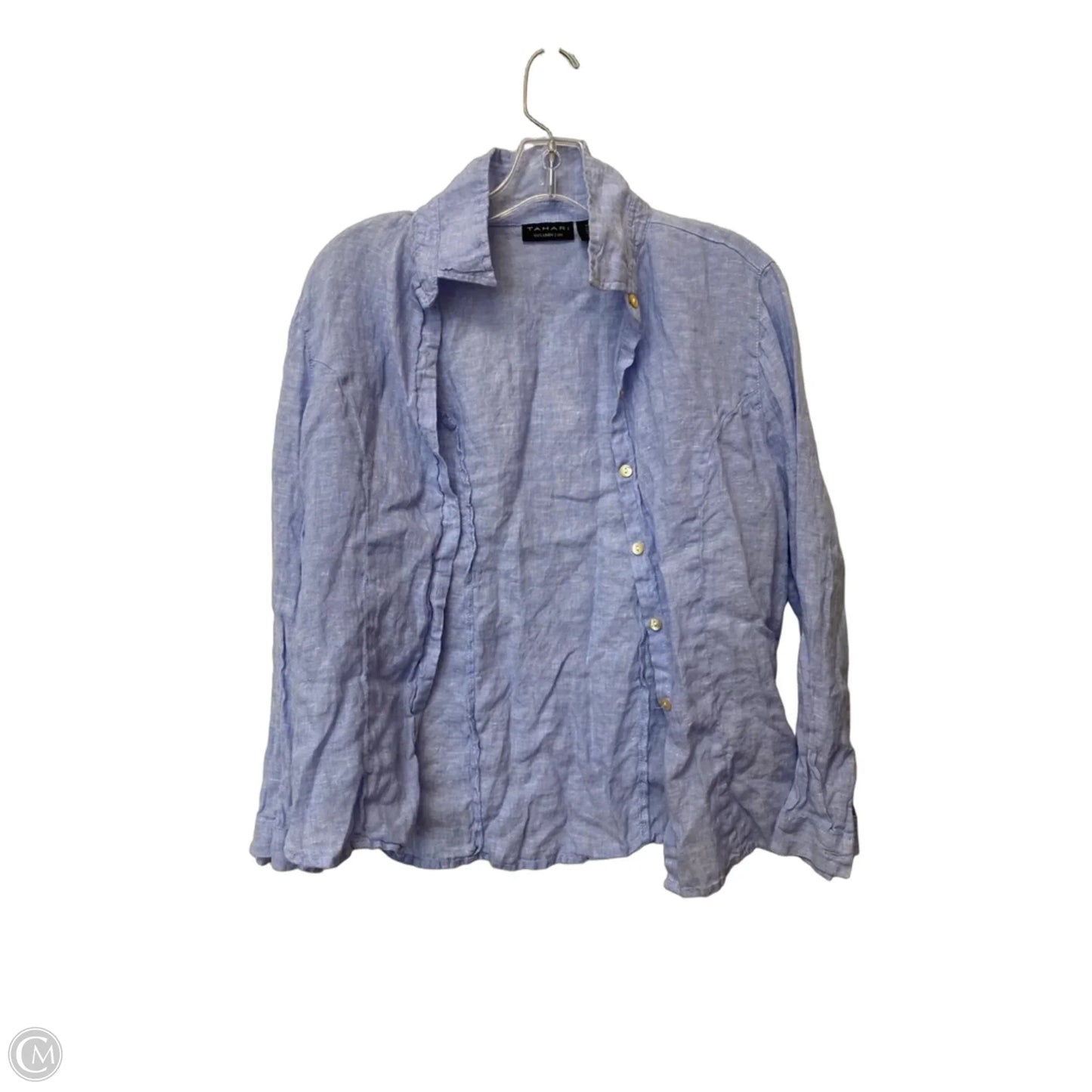 Top Long Sleeve By Tahari In Blue, Size: S