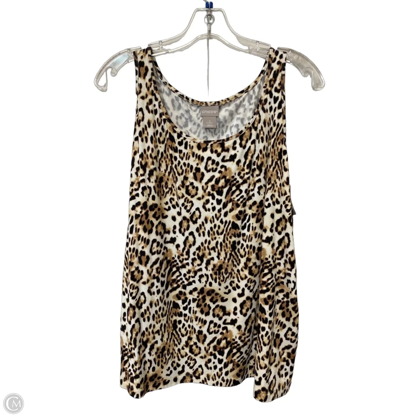Top Sleeveless By Chicos In Animal Print, Size: 2
