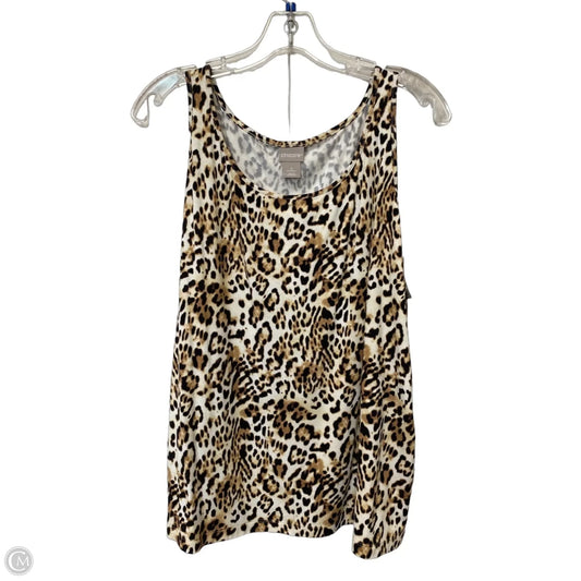 Top Sleeveless By Chicos In Animal Print, Size: 2