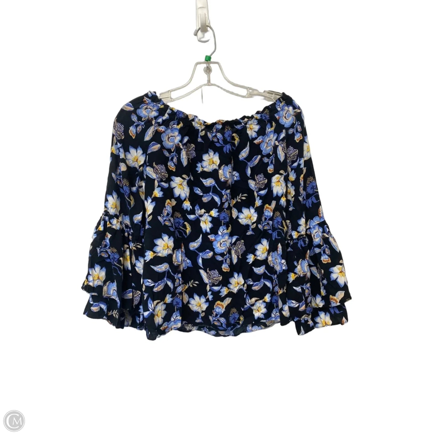 Top Long Sleeve By White House Black Market In Floral Print, Size: S