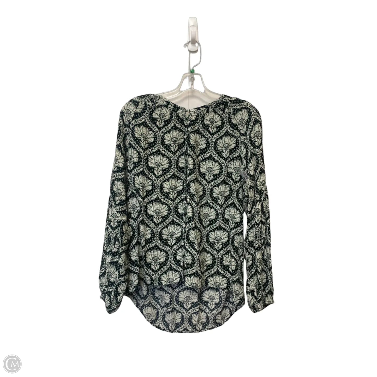 Top Long Sleeve By White House Black Market In Floral Print, Size: S