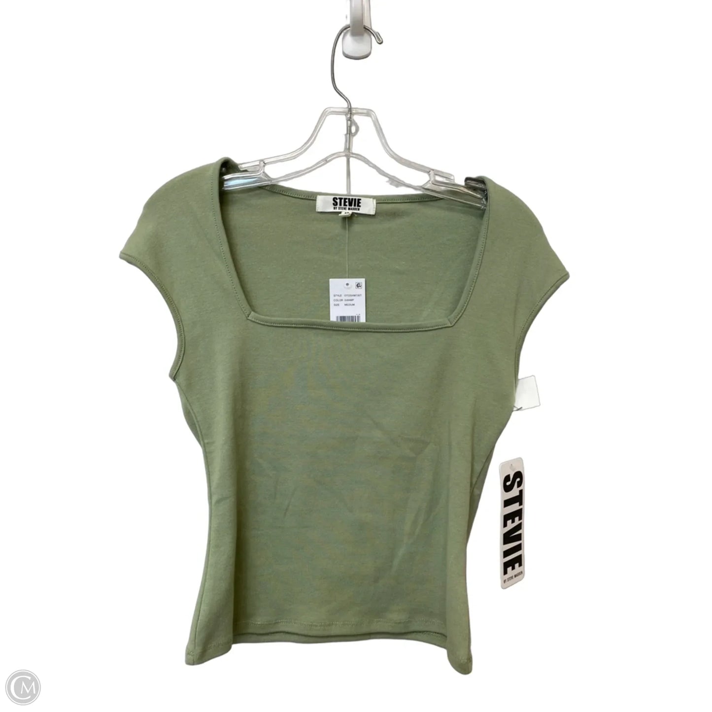 Top Short Sleeve By Steve Madden In Green, Size: M
