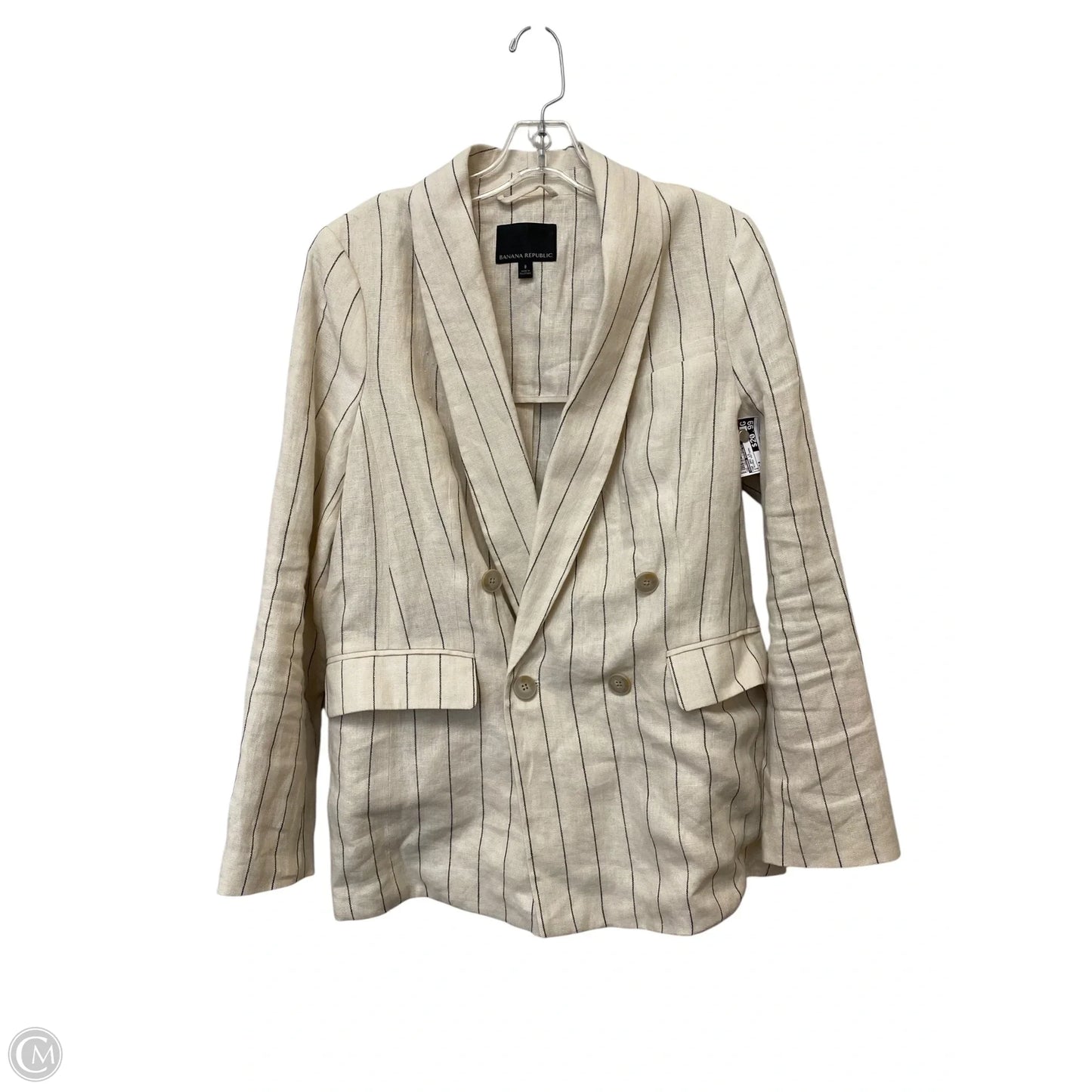 Top 2pc Long Sleeve By Banana Republic In Striped Pattern, Size: 8