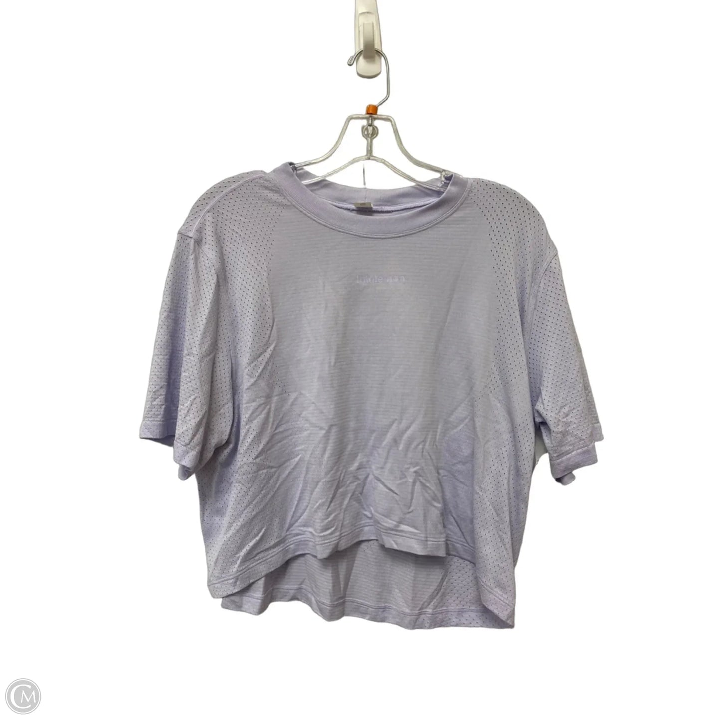 Athletic Top Short Sleeve By Lululemon In Purple, Size: 10