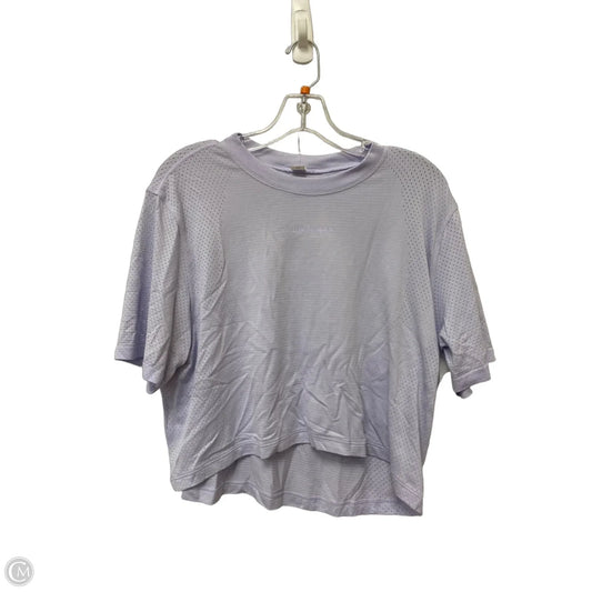 Athletic Top Short Sleeve By Lululemon In Purple, Size: 10