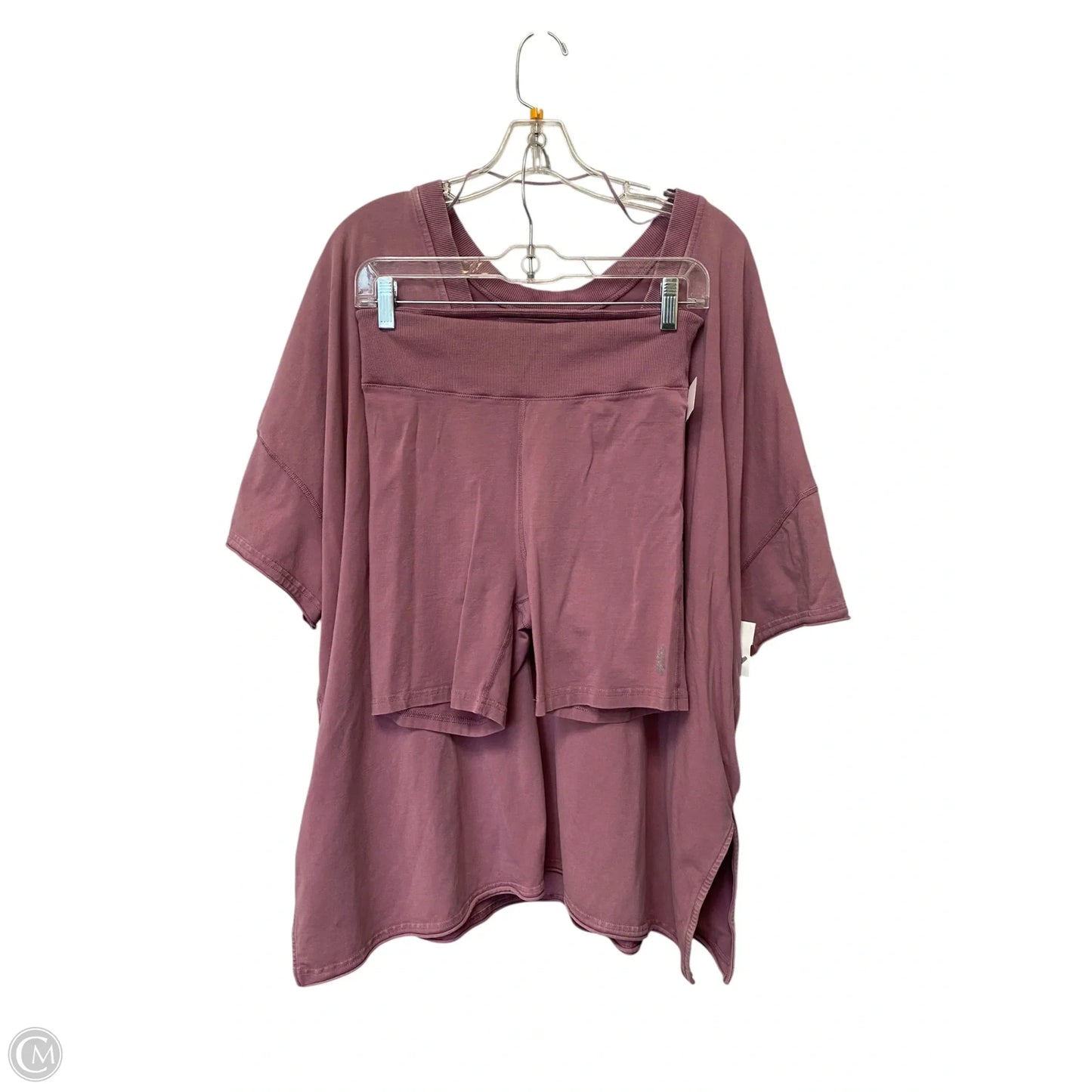 Top 2pc Short Sleeve By Free People In Purple, Size: M