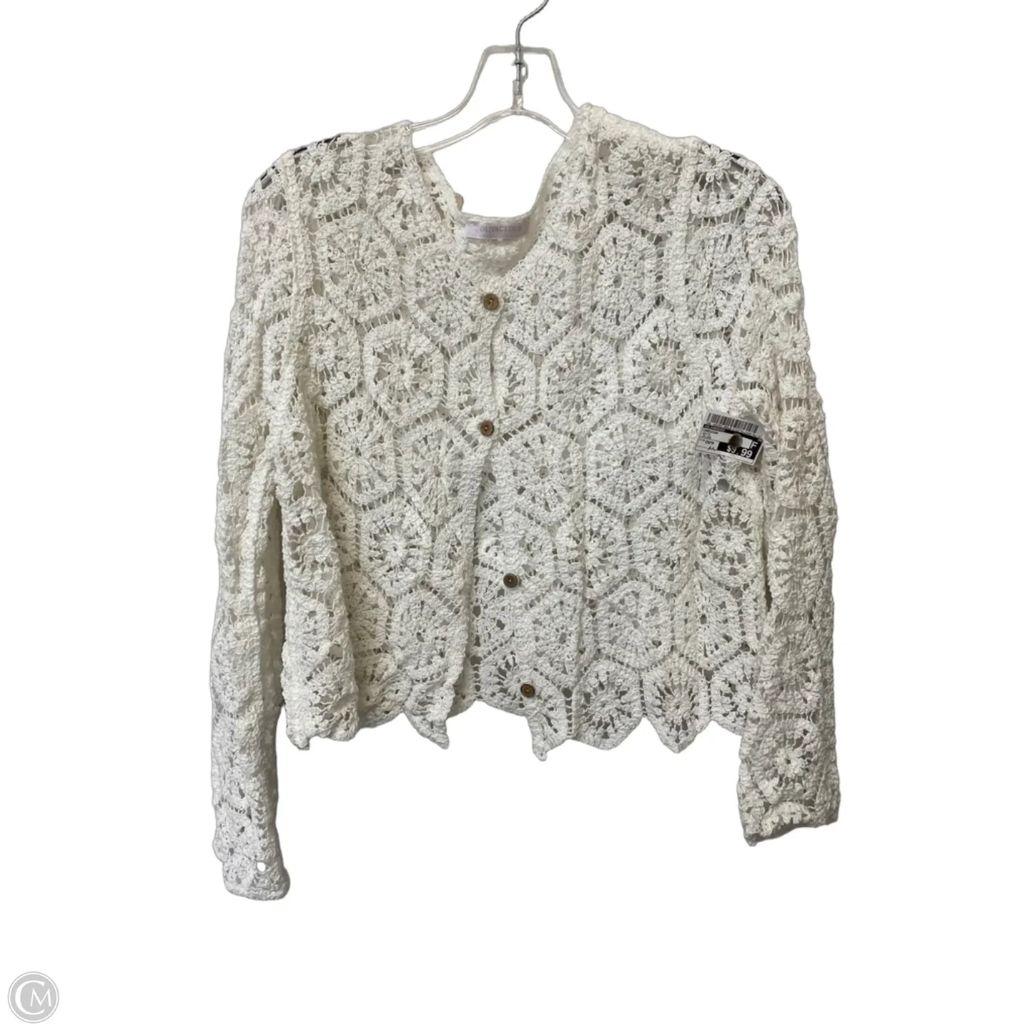 Cardigan By Olivaceous In White, Size: Osfm