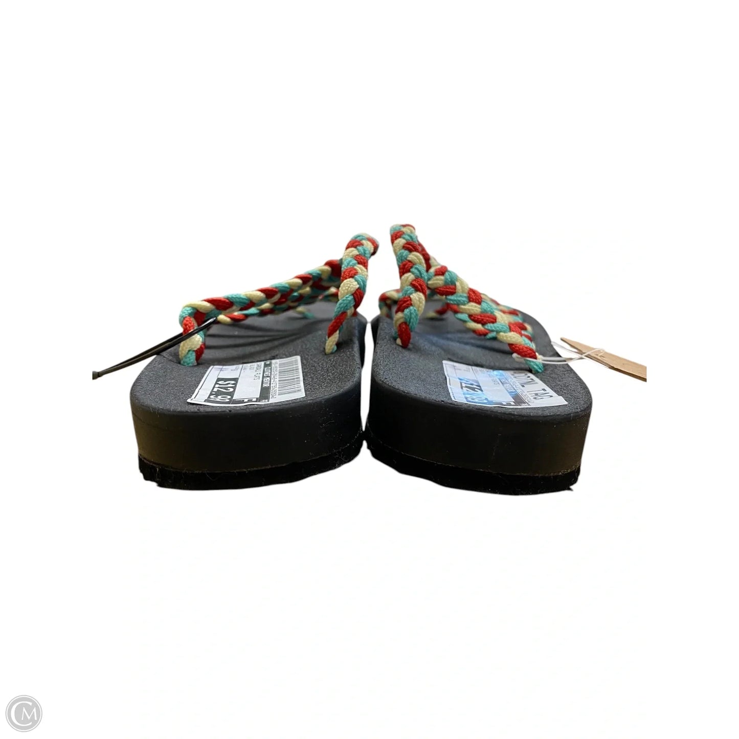 Sandals Flats By Clothes Mentor In Black, Size: 8