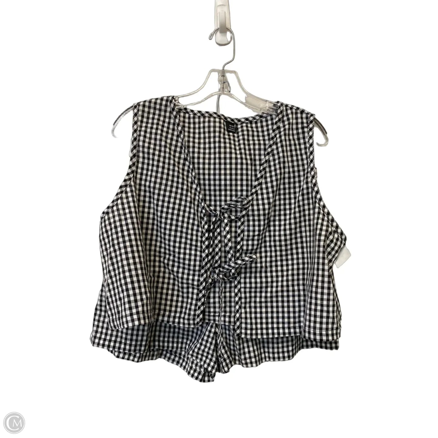 Shorts Set By Shein In Plaid Pattern, Size: Xl