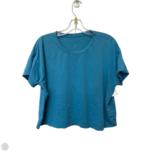 Top Short Sleeve By Lululemon In Blue, Size: 6