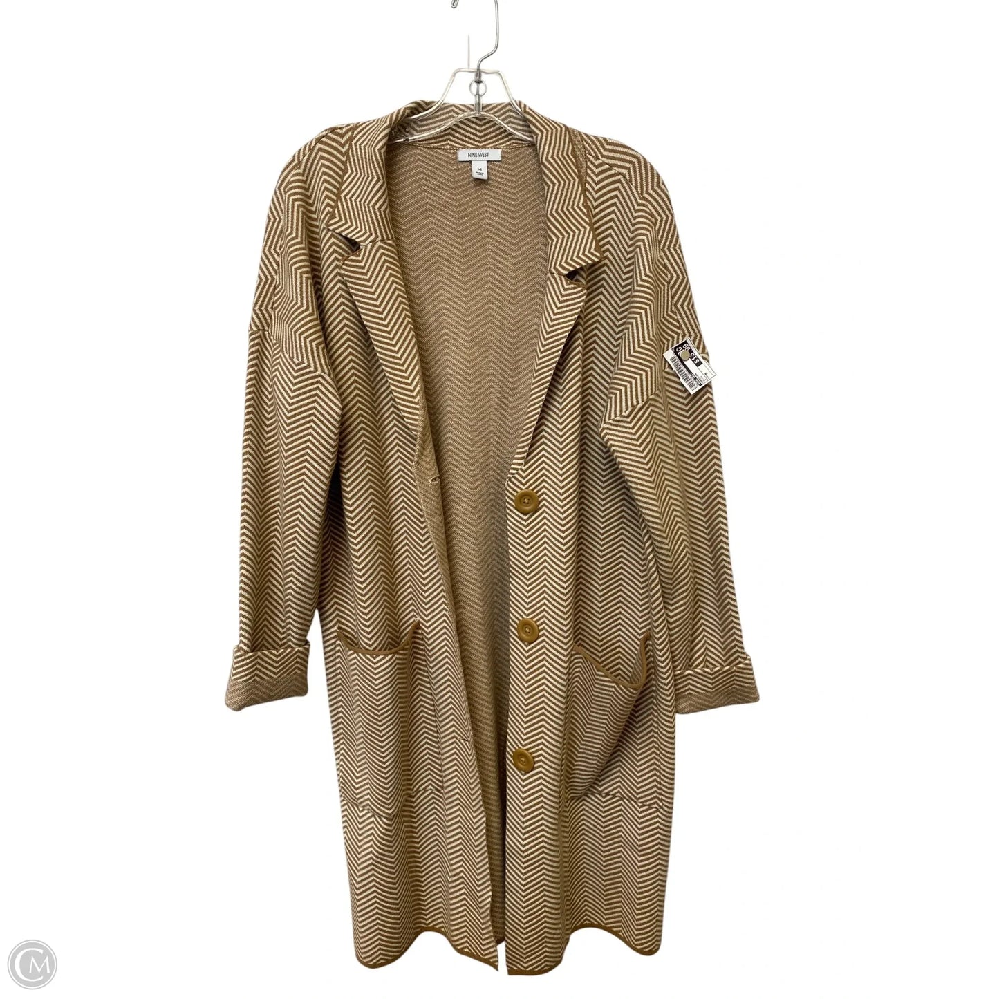 Cardigan By Nine West In Beige, Size: M