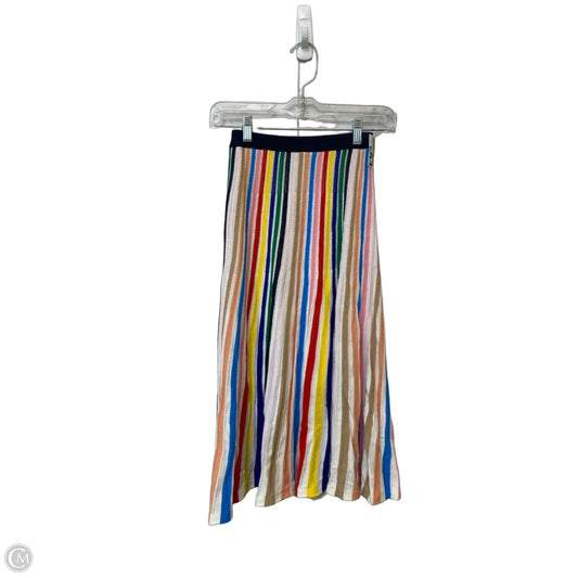 Skirt Midi By J. Crew In Rainbow Print, Size: Xxs