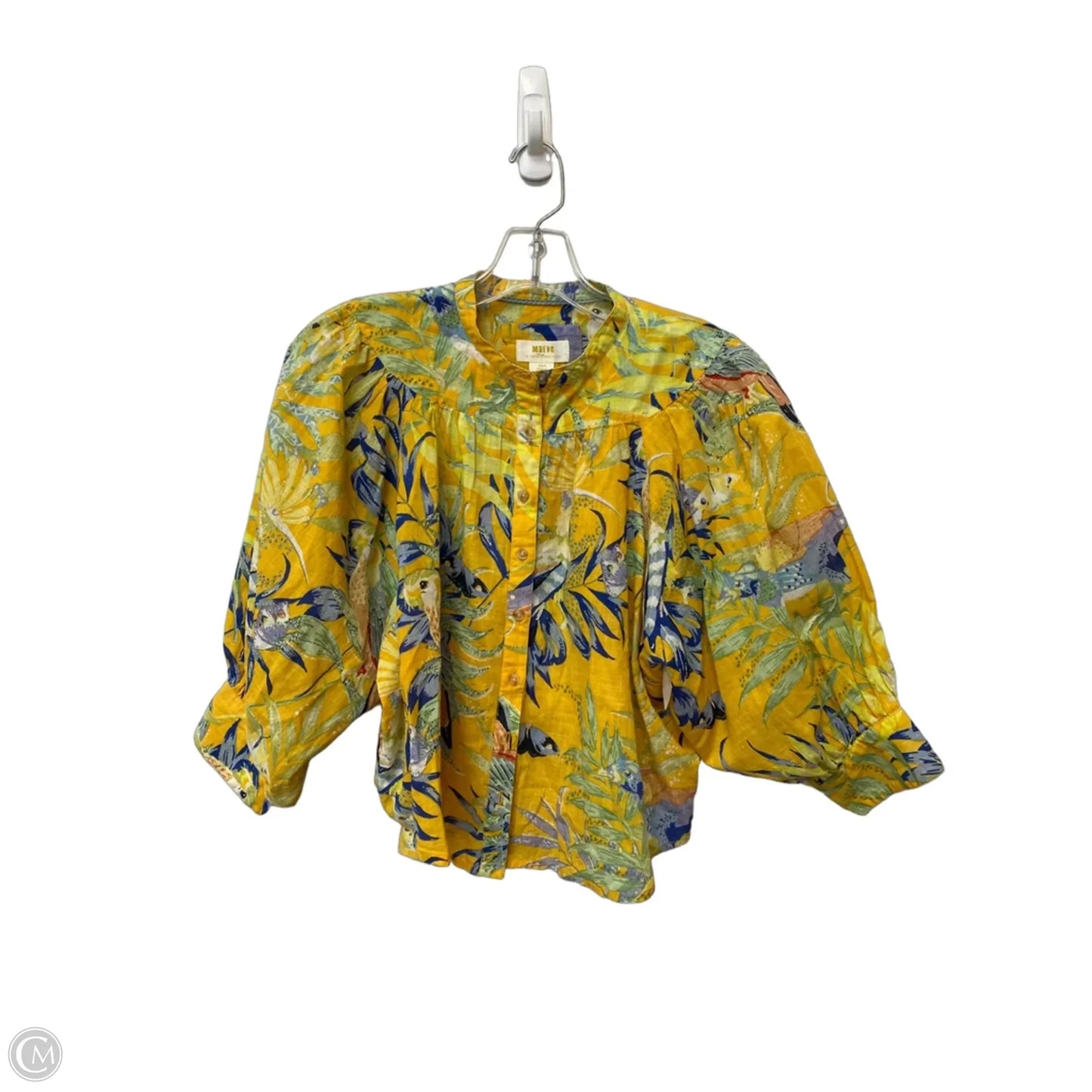 Top Long Sleeve By Maeve In Yellow, Size: Xs