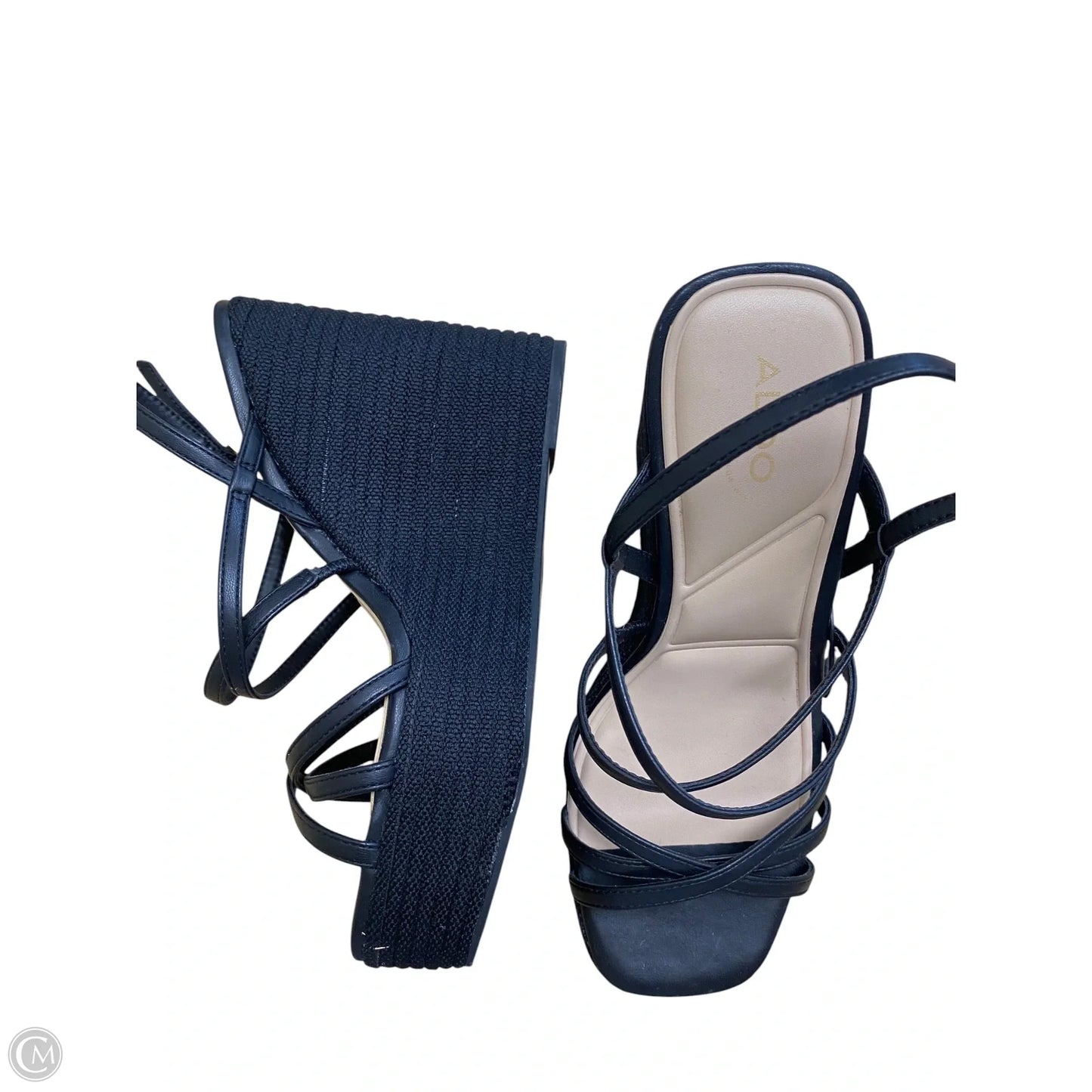 Shoes Heels Wedge By Aldo In Black, Size: 8.5