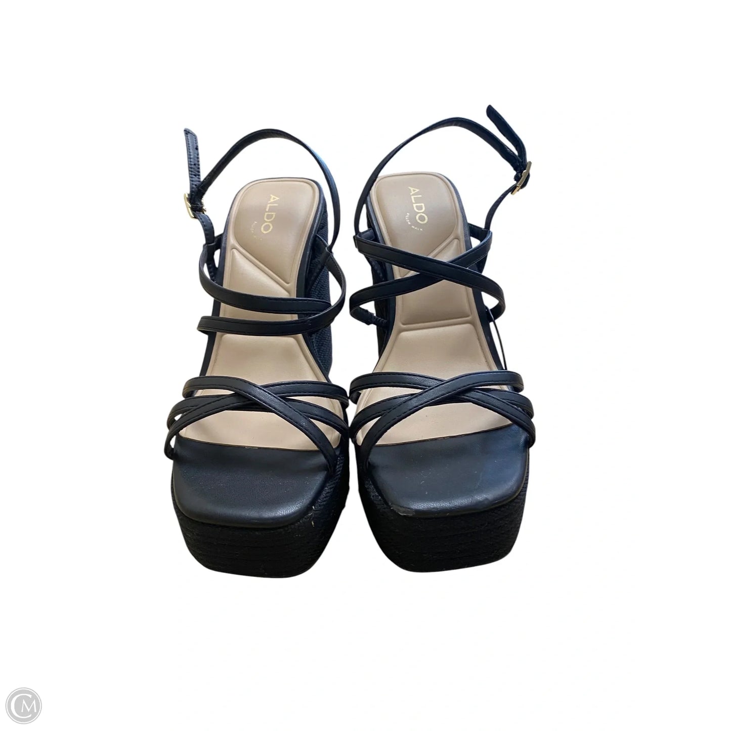 Shoes Heels Wedge By Aldo In Black, Size: 8.5