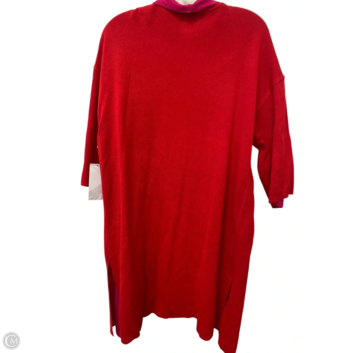 Cardigan By Chicos In Pink & Red, Size: 2