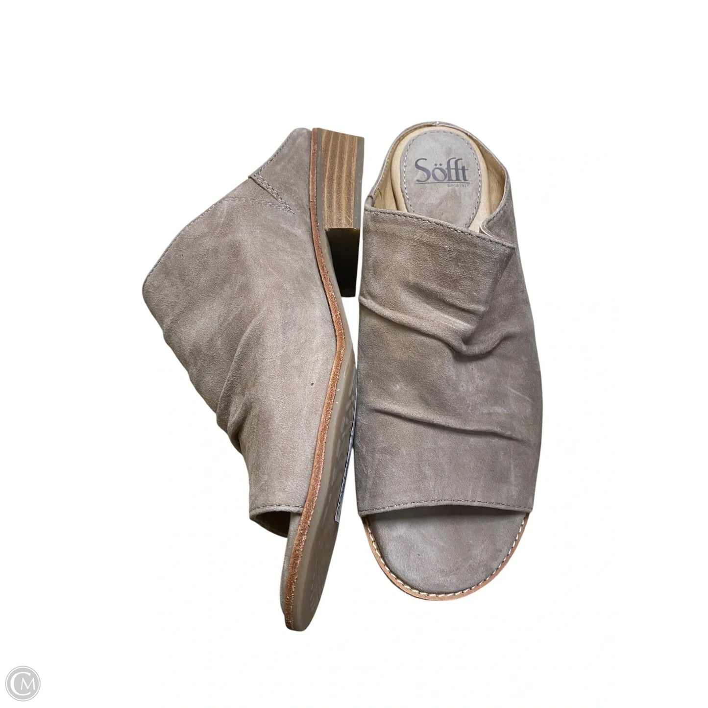 Shoes Heels Wedge By Sofft In Tan, Size: 9