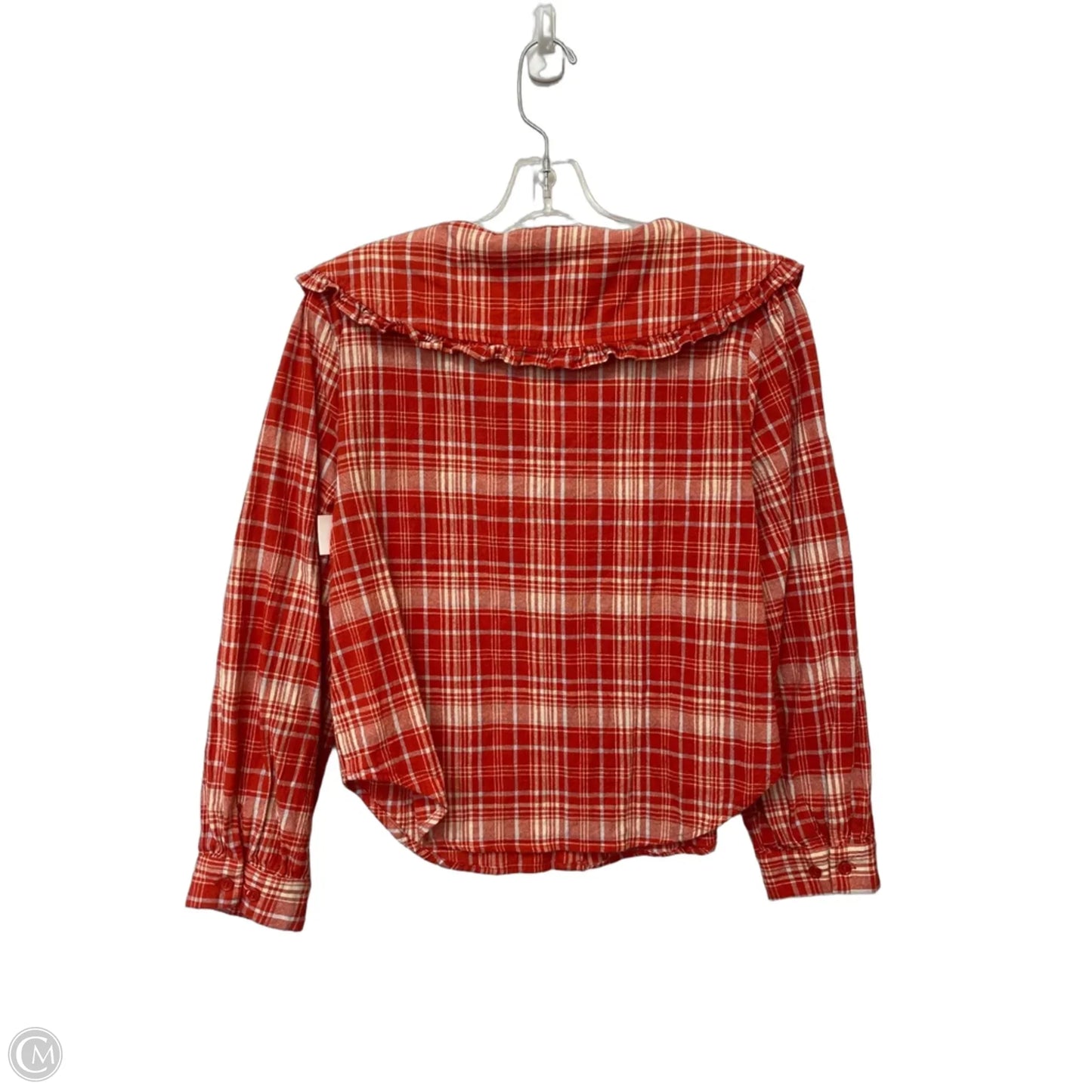 Top Long Sleeve By Clothes Mentor In Plaid Pattern, Size: S