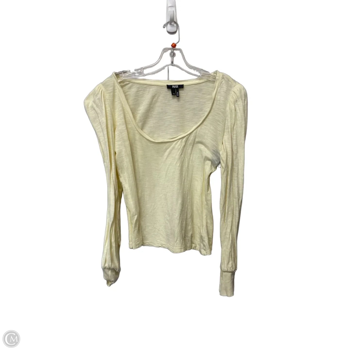 Top Long Sleeve By Paige In Yellow, Size: Xs