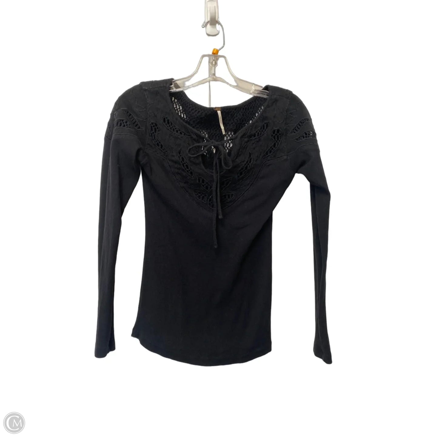 Top Long Sleeve By Free People In Black, Size: S