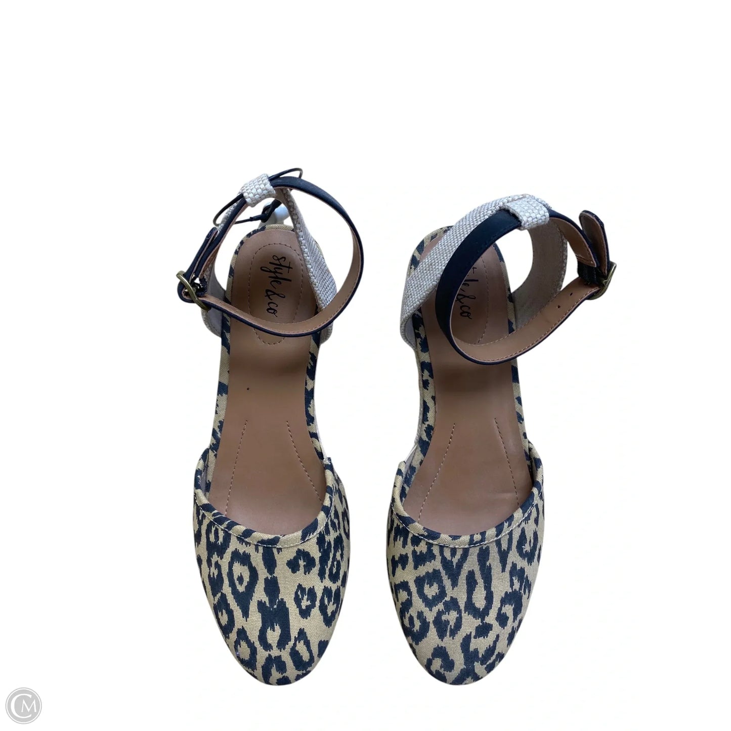 Shoes Heels Wedge By Style And Company In Animal Print, Size: 6.5