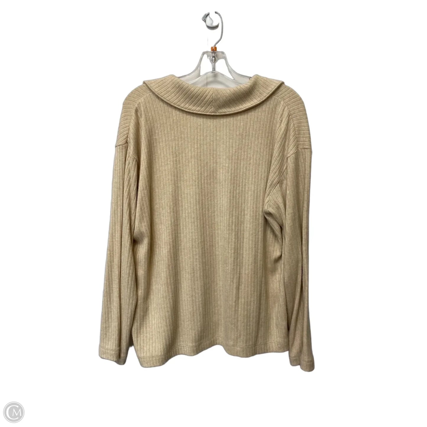 Top Long Sleeve By Madewell In Beige, Size: L