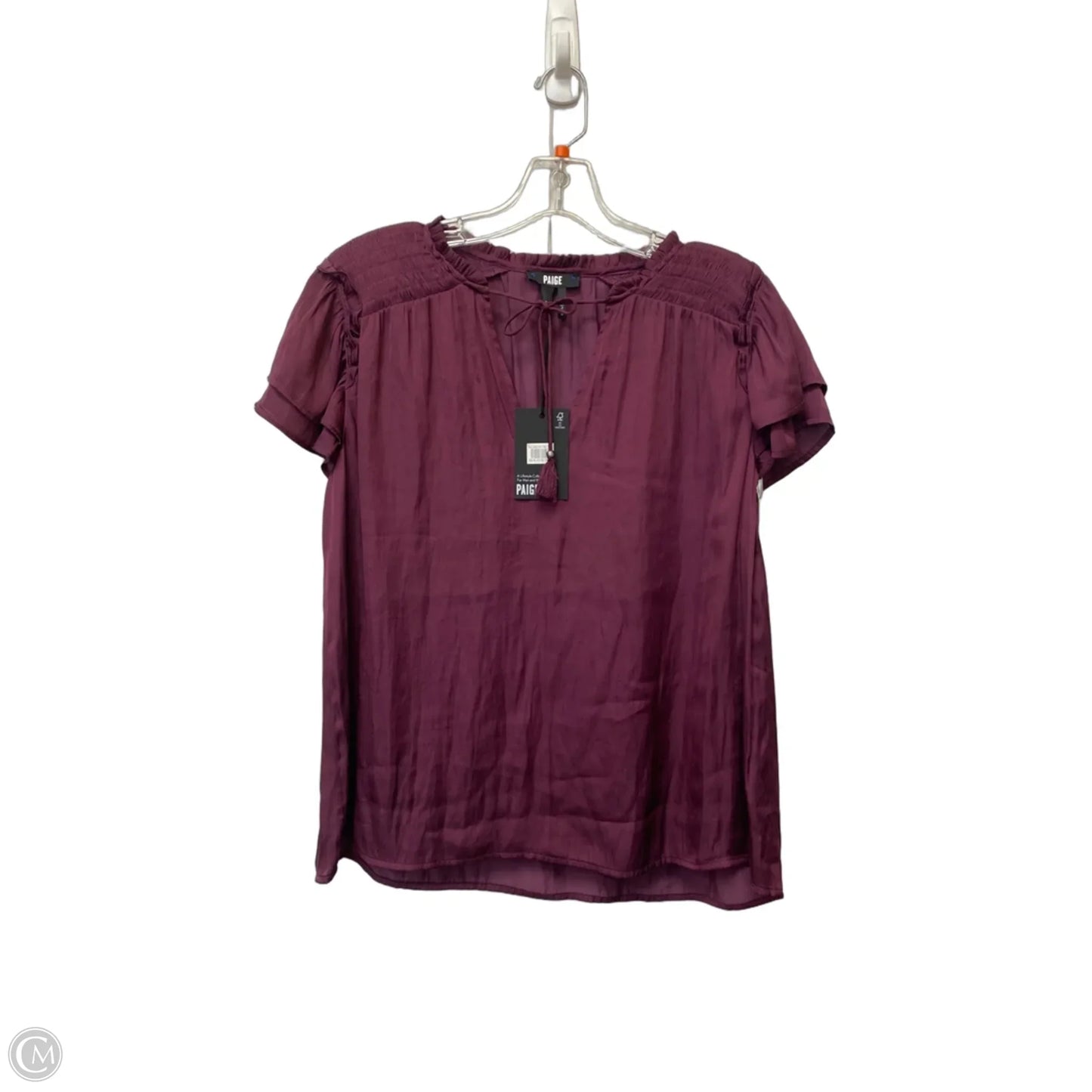 Top Short Sleeve By Paige In Purple, Size: S