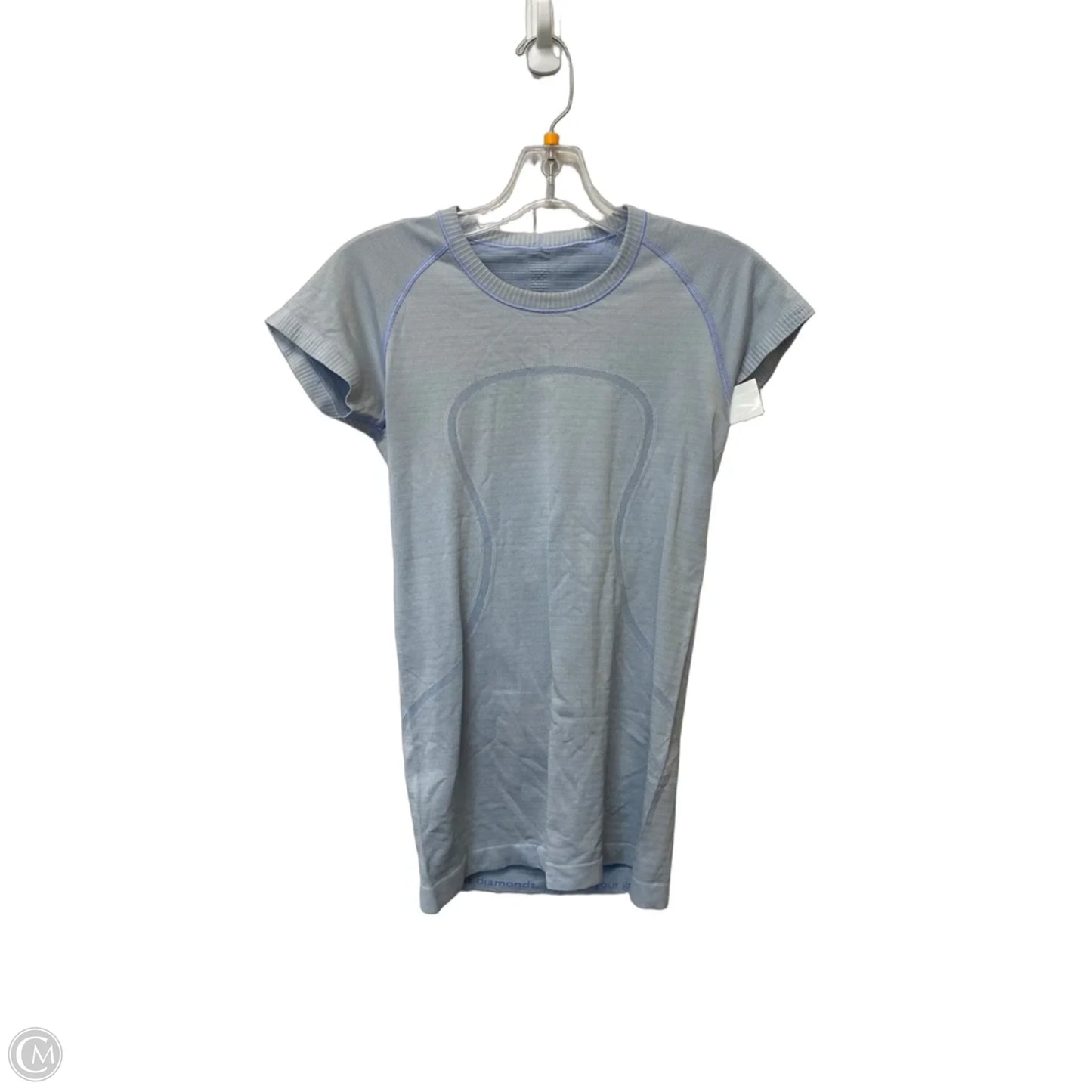 Athletic Top Short Sleeve By Lululemon In Blue, Size: 6
