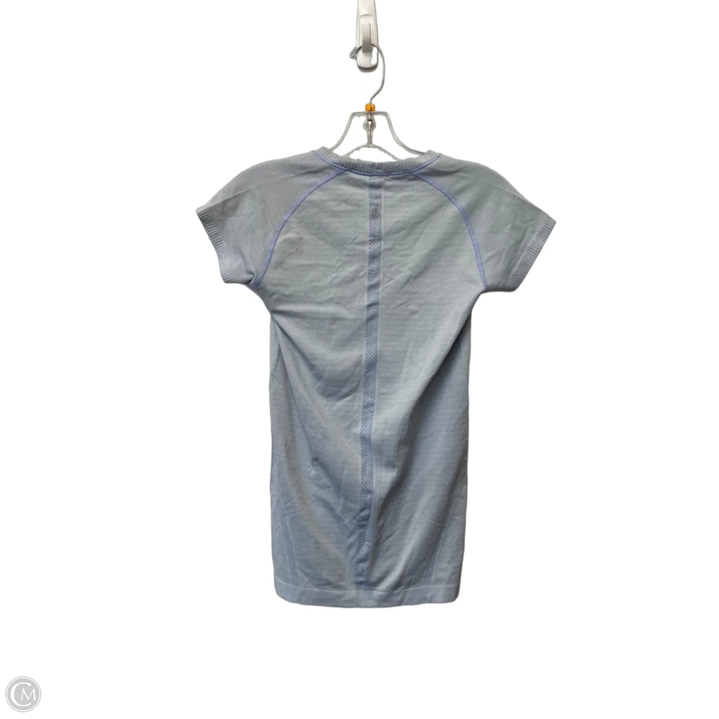 Athletic Top Short Sleeve By Lululemon In Blue, Size: 6