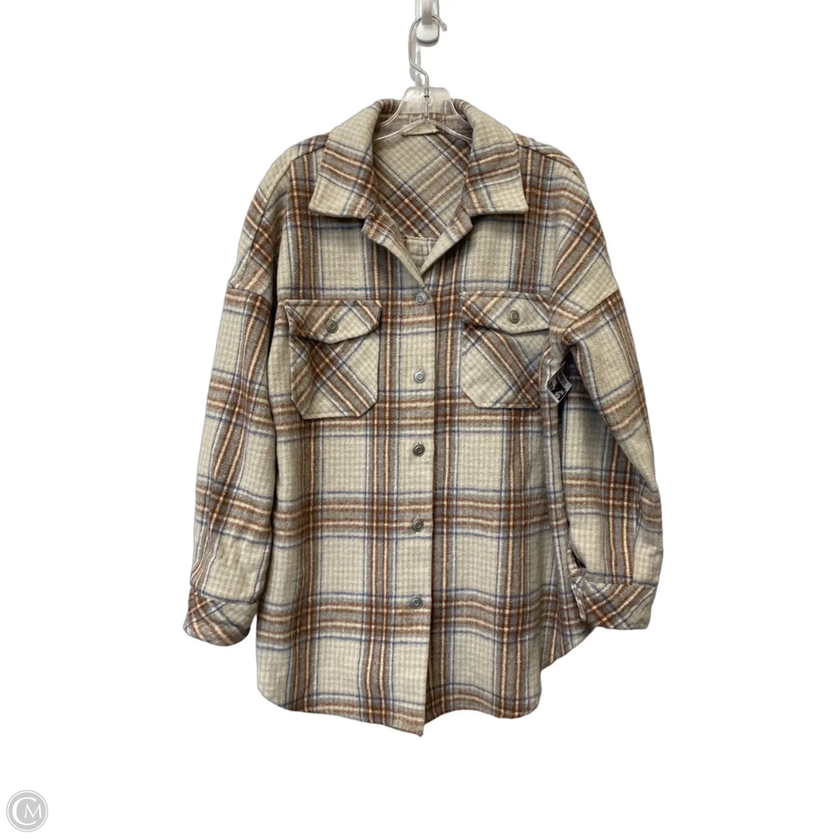 Jacket Shirt By Altard State In Plaid Pattern, Size: L