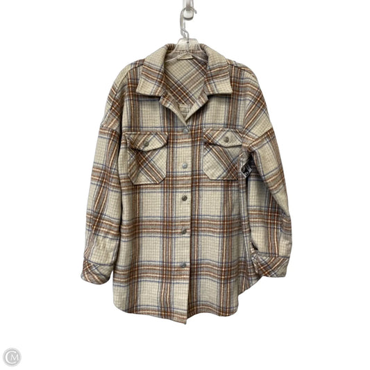 Jacket Shirt By Altard State In Plaid Pattern, Size: L