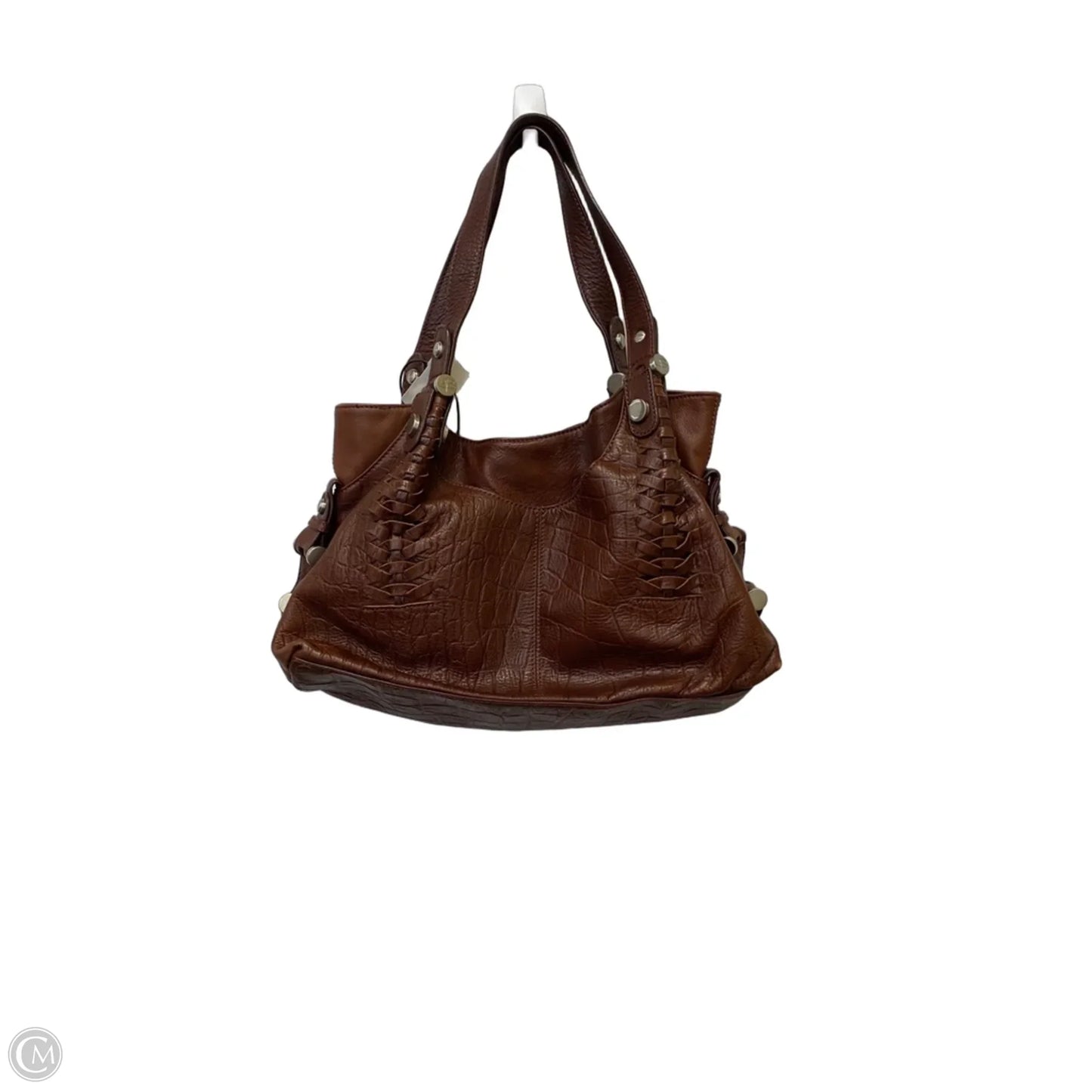 Handbag Leather By Makowsky, Size: Medium
