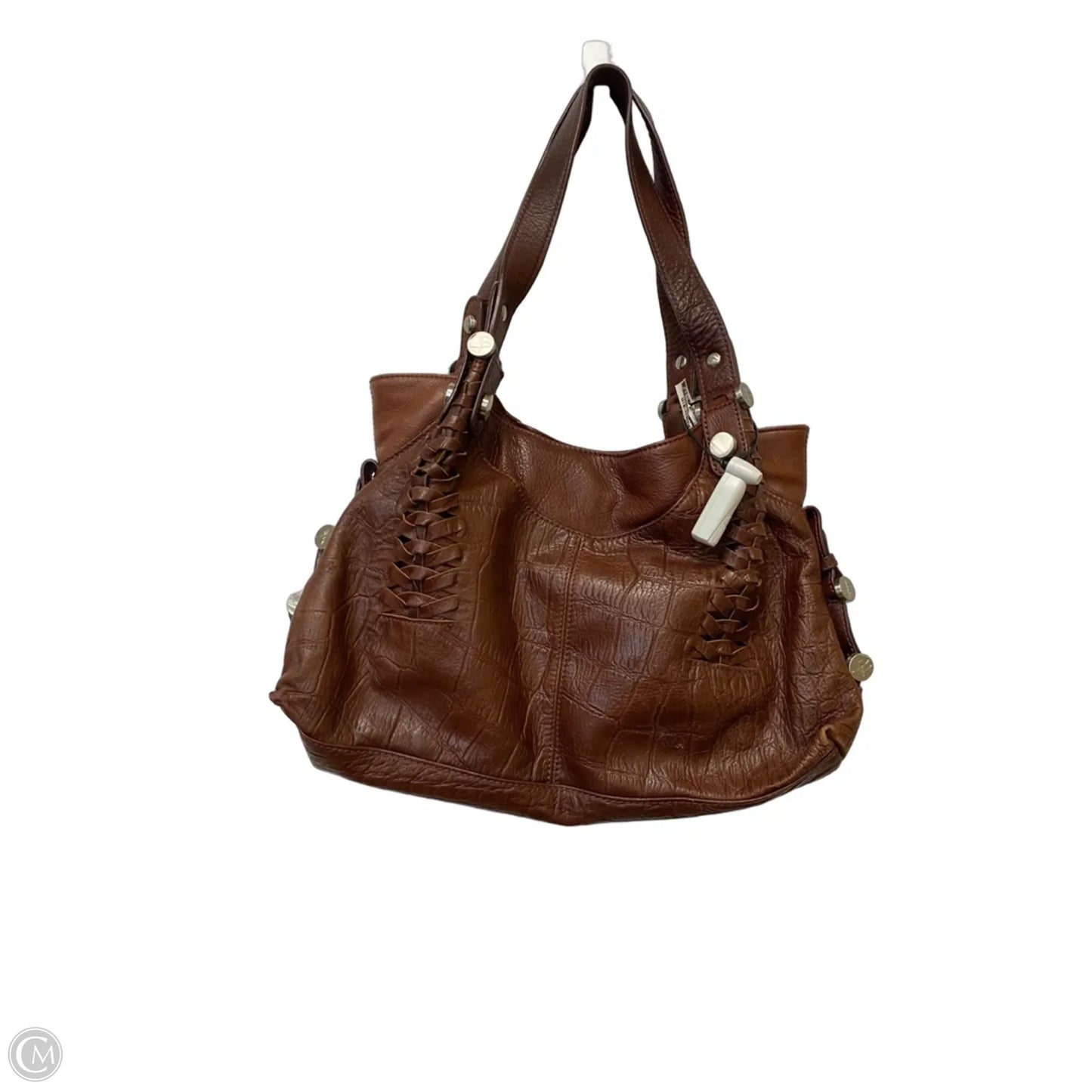 Handbag Leather By Makowsky, Size: Medium