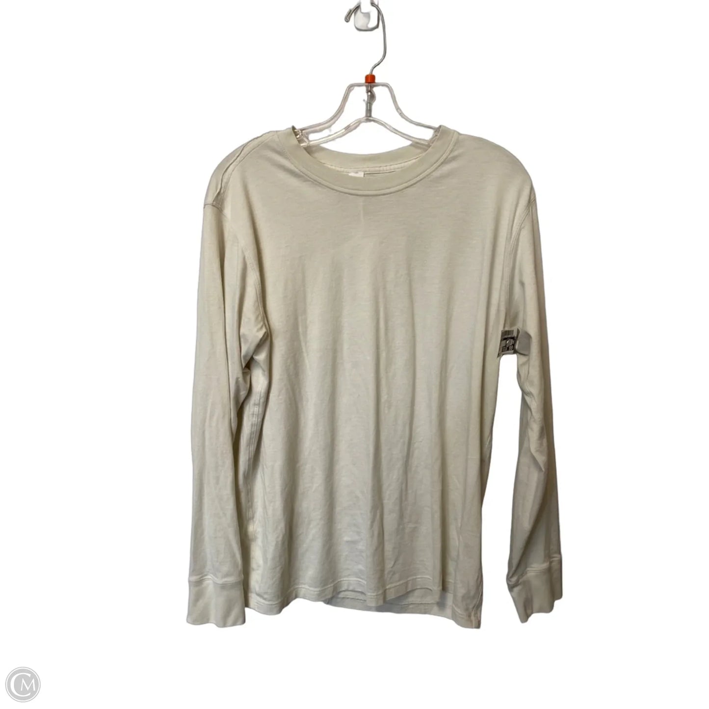 Top Long Sleeve By Lululemon In Cream, Size: 6